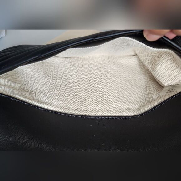 Tory Burch Kira Black Leather Shoulder Bag / Clutch - Picture 5 of 11